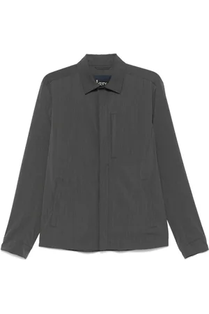 HERNO Overhemden, Heren, Grijs, L, Wol, Tech Geweven Shacket