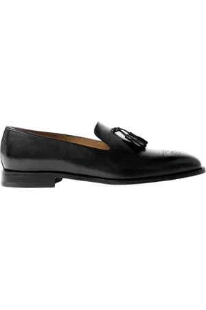 Scarosso Schoenen, Heren, Zwart, 45 EU, Leer, Tassel Loafers voor een zomerse stijl