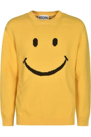 Moschino Truien, Heren, Geel, M, Stijlvolle Sweaters Collectie