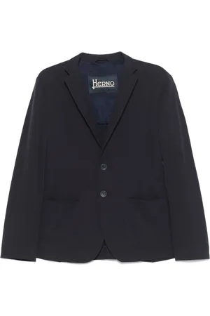 HERNO Jassen, Heren, Blauw, L, Midnight Button Jas met Zakken