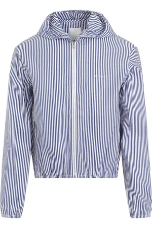 Givenchy Jassen, Heren, Blauw, M, Katoen, Shrunken Windbreaker Jas