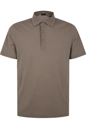 HERNO Tops, Heren, Bruin, L, Katoen, Polo Shirt