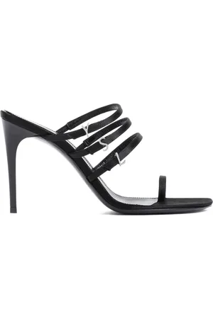 Saint Laurent Schoenen, Dames, Zwart, 39 EU, Satijn, Jerry 95 Sandalen