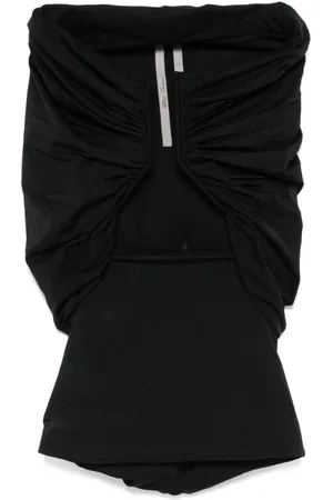 Rick Owens Tops, Dames, Zwart, M, Nylon, Off-Shoulder Cut-Out Top
