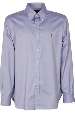 Ralph Lauren Overhemden, Heren, Blauw, 2Xl, Katoen, Cotton Pin Point Shirt
