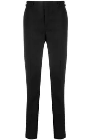 Saint Laurent Broeken, Dames, Zwart, M, Wol, Luxe wollen smokingbroek