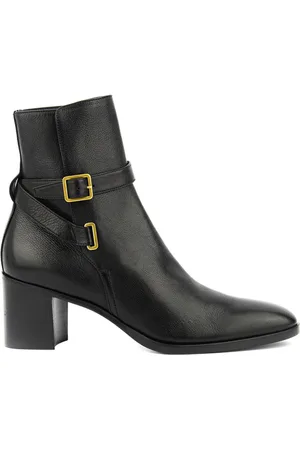 Saint Laurent Schoenen, Dames, Zwart, 39 EU, Stijlvolle enkellaarsjes