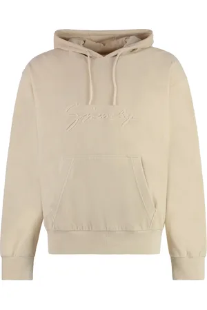 Givenchy Sweatshirts & Hoodies, Heren, Wit, M, Katoen, Geribbelde Gebreide Hoodie met Logo