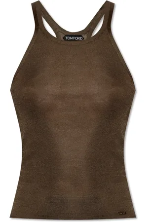 Tom Ford Tops, Dames, Bruin, S, Zijden top