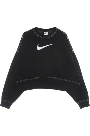 Nike Sweatshirts & Hoodies, Dames, Zwart, L, Katoen, Gekropt Crew Neck Sweatshirt