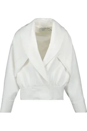 IRO Jassen, Dames, Wit, S, Katoen, Oversized Lente-Zomer 2025 Katoenen Vest