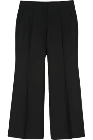 Givenchy Broeken, Dames, Zwart, M, Wol, Zwarte wollen mix tailored broek
