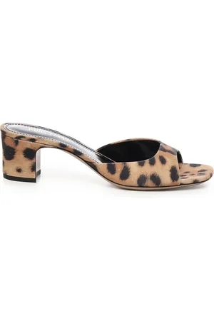 PARIS TEXAS Schoenen, Dames, Bruin, 41 EU, Suède, Luipaard Suède Muiltjes Dikke Hak
