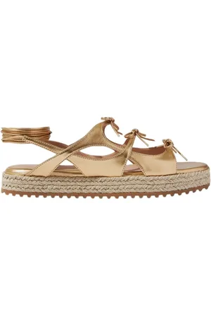 Scarosso Schoenen, Dames, Geel, 36 EU, Leer, Sweet Lace Sandalen