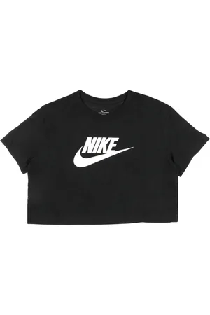 Nike Tops, Dames, Zwart, S, Katoen, Crop Icon T-shirt