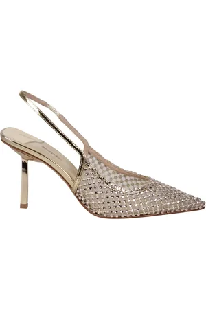 LE SILLA Schoenen, Dames, , 40 EU, Leer, Kristal Mesh Slingback Gilda Hakken