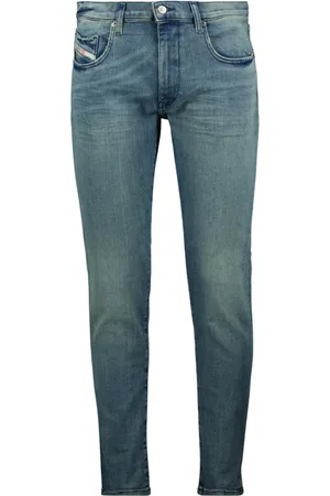 Diesel Jeans, Heren, Blauw, W31 L32, Denim, Slim Fit Blauwe Denim Jeans