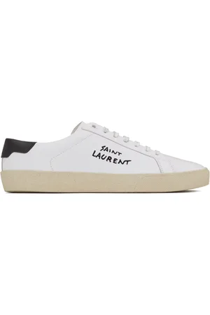 Saint Laurent Schoenen, Heren, Wit, 40 1/2 EU, Leer, Court Classic Sneakers