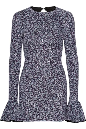 ROTATE Kleedjes, Dames, Veelkleurig, M, Polyester, Sequin Floral Mini Dress