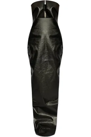 Rick Owens Kleedjes, Dames, Zwart, M, Katoen, Prong Gown Jurk