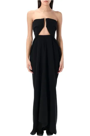 Rick Owens Kleedjes, Dames, Zwart, S, Wol, Amphora Prong Gown