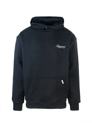 Represent Sweatshirts & Hoodies, Heren, Zwart, S, Katoen, Zwarte Hoodie Oversized met Knoop Print
