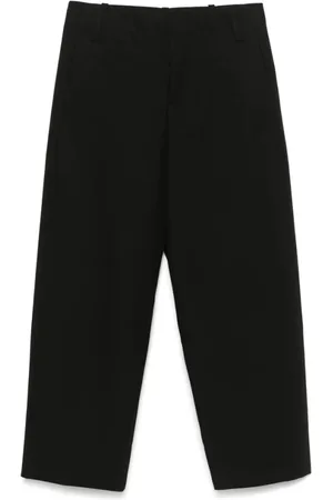 Jacquemus Broeken, Heren, Zwart, L, Zwarte broek met knopen en zakken