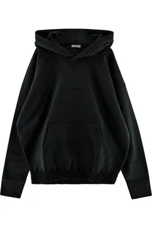 Saint Laurent Sweatshirts & Hoodies, Heren, Zwart, M, Katoen, Cotton Logo Hoodie