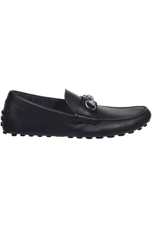 Gucci Schoenen, Heren, Zwart, 41 EU, Leer, Zwarte Mocassins