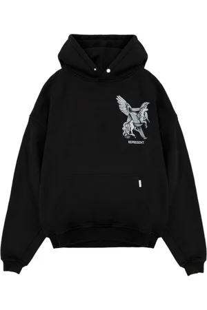 Represent Sweatshirts & Hoodies, Heren, Zwart, L, Katoen, Elegante Motion Katoen Jersey Sweater