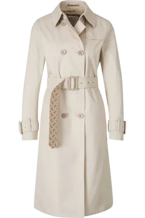 HERNO Mantels, Dames, , XL, Katoen, Katoenen Double-breasted Trenchcoat