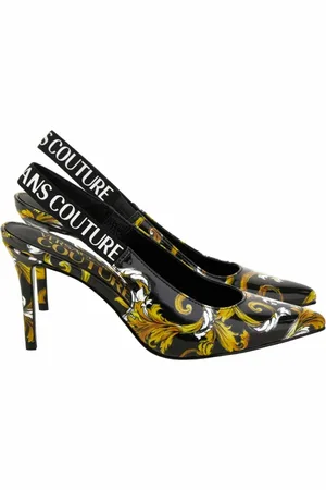 VERSACE Schoenen, Dames, Zwart, 37 EU, Platte schoenen