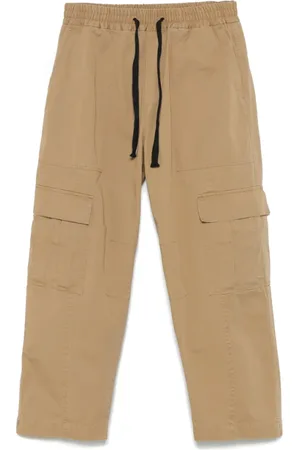 ISABEL BENENATO Broeken, Heren, Bruin, S, Cargo Zak Beige Trekkoord Broek