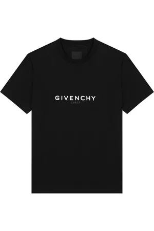 Givenchy Tops, Heren, Zwart, M, Katoen, T-shirt met korte mouwen en ronde hals