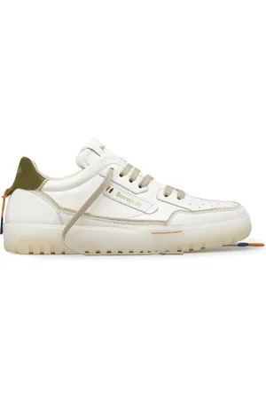 Barracuda Schoenen, Heren, Wit, 40 EU, Leer, Earving Neon Green Sneakers