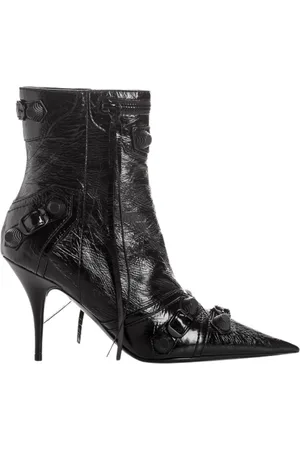 Balenciaga Schoenen, Dames, Zwart, 37 EU, Leer, Rebel Buckle Boots
