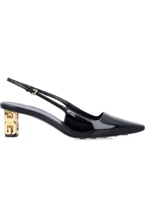 Givenchy Schoenen, Dames, Zwart, 37 EU, Leer, Cube Sling Back Pumps