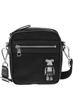 Neil Barrett Tassen, Heren, Zwart, ONE Size, Nylon, Logo Nylon Crossbody Tas