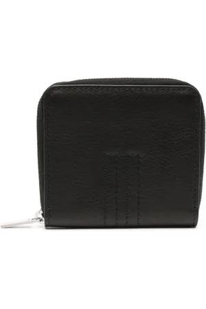 Rick Owens Accessoires, Dames, Zwart, ONE Size, Leer, Portemonnee met rits