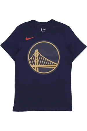 Nike Tops, Heren, Blauw, XL, Katoen, NBA City Edition Logo T-shirt