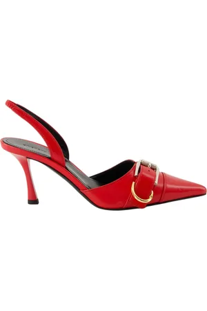 Givenchy Schoenen, Dames, Rood, 39 EU, Leer, Voyou slingbacks van leer