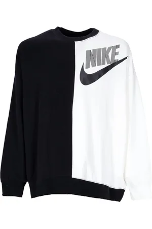 Nike Sweatshirts & Hoodies, Dames, Zwart, XS, Katoen, Sporty Crew Neck Sweatshirt