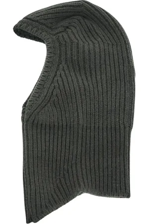 Rick Owens Accessoires, Dames, Grijs, ONE Size, Skull Cashmere Balaclava Muts