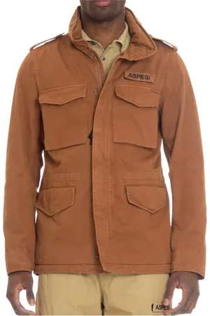 Aspesi Jassen, Heren, Bruin, M, Katoen, Cotton Field Jacket