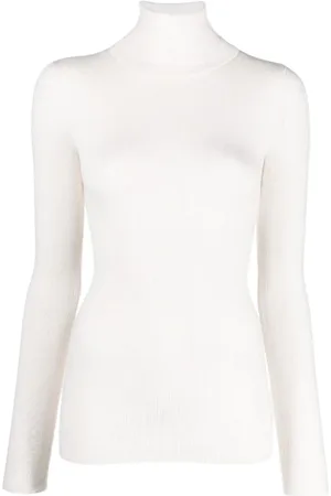 Gucci Truien, Dames, , L, Wol, Geribbelde Roll-Neck Trui