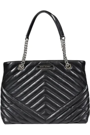 Armani Exchange Tassen, Dames, Zwart, ONE Size, Polyester, Zwarte handtas met rits
