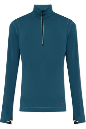 Moncler Sweatshirts & Hoodies, Heren, Blauw, M, Leer, High Performance Sweatshirt