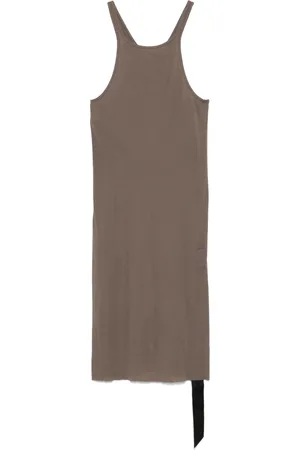 Rick Owens Kleedjes, Dames, Grijs, XS, Katoen, Korte Jurk met Racerback