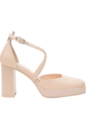 Nero Giardini Schoenen, Dames, , 38 EU, Leer, Leren Blokhak Schoenen
