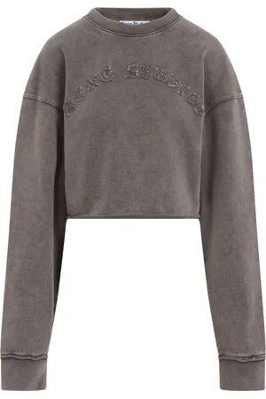 Acne Studios Sweatshirts & Hoodies, Dames, Bruin, M, Katoen, Logo Sweater